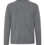 Cárdigan BLEND Branko Polo Pewter Melange vista trasera