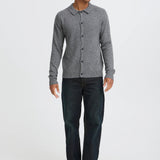 Cárdigan BLEND Branko Polo Pewter Melange look completo
