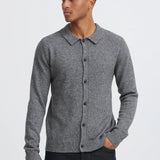Cárdigan BLEND Branko Polo Pewter Melange look frontal