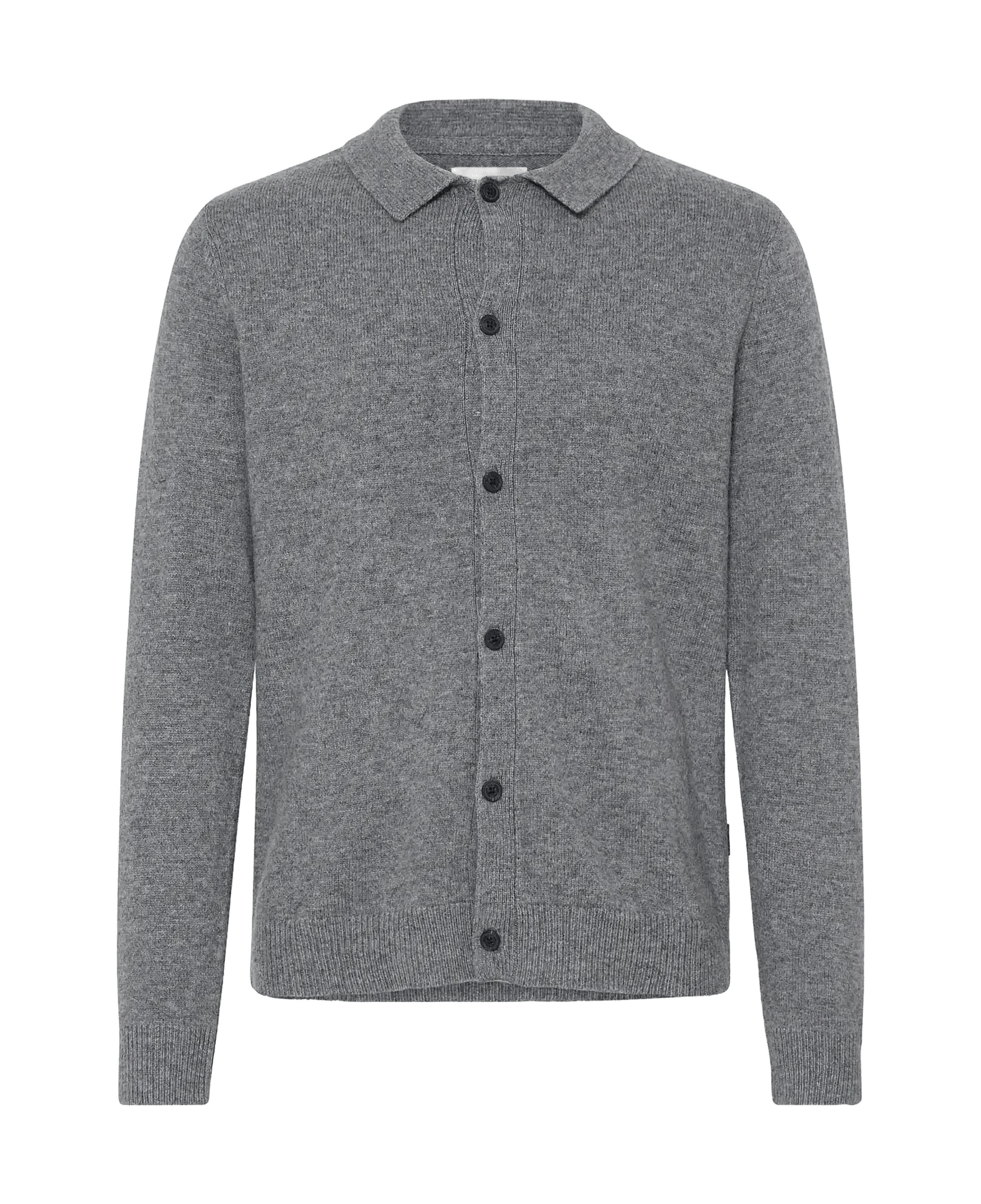 Cárdigan BLEND Branko Polo Pewter Melange, flat frontal