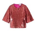 Blusa CKS Tiria Dark Pink - ECRU