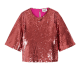 Blusa CKS Tiria Dark Pink - ECRU