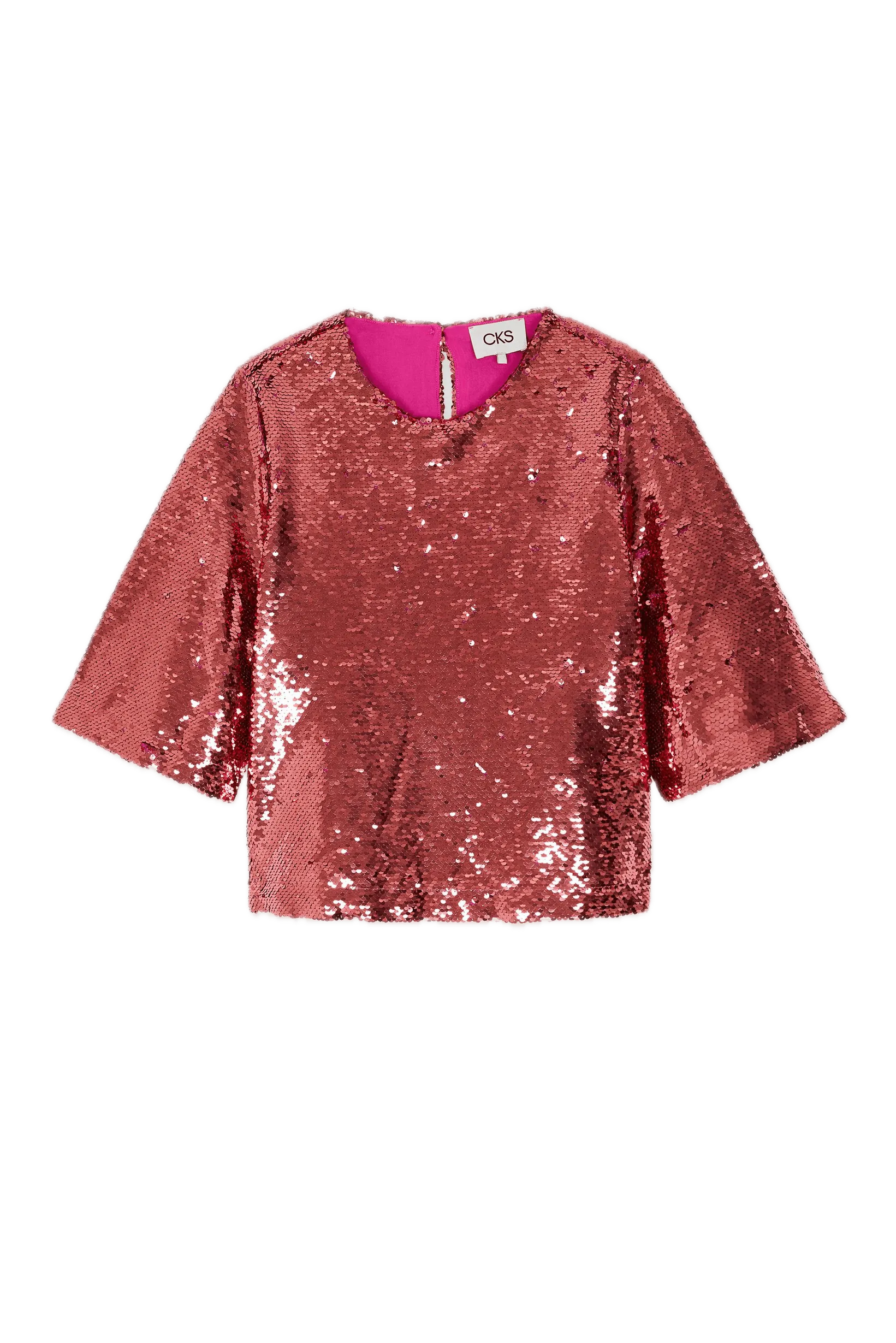 Blusa CKS Tiria Dark Pink - ECRU