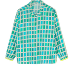 Blusa DrBloom Copos Estampado Pantone Turquesav - ECRU