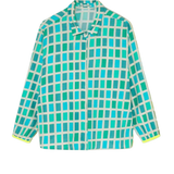 Blusa DrBloom Copos Estampado Pantone Turquesav - ECRU