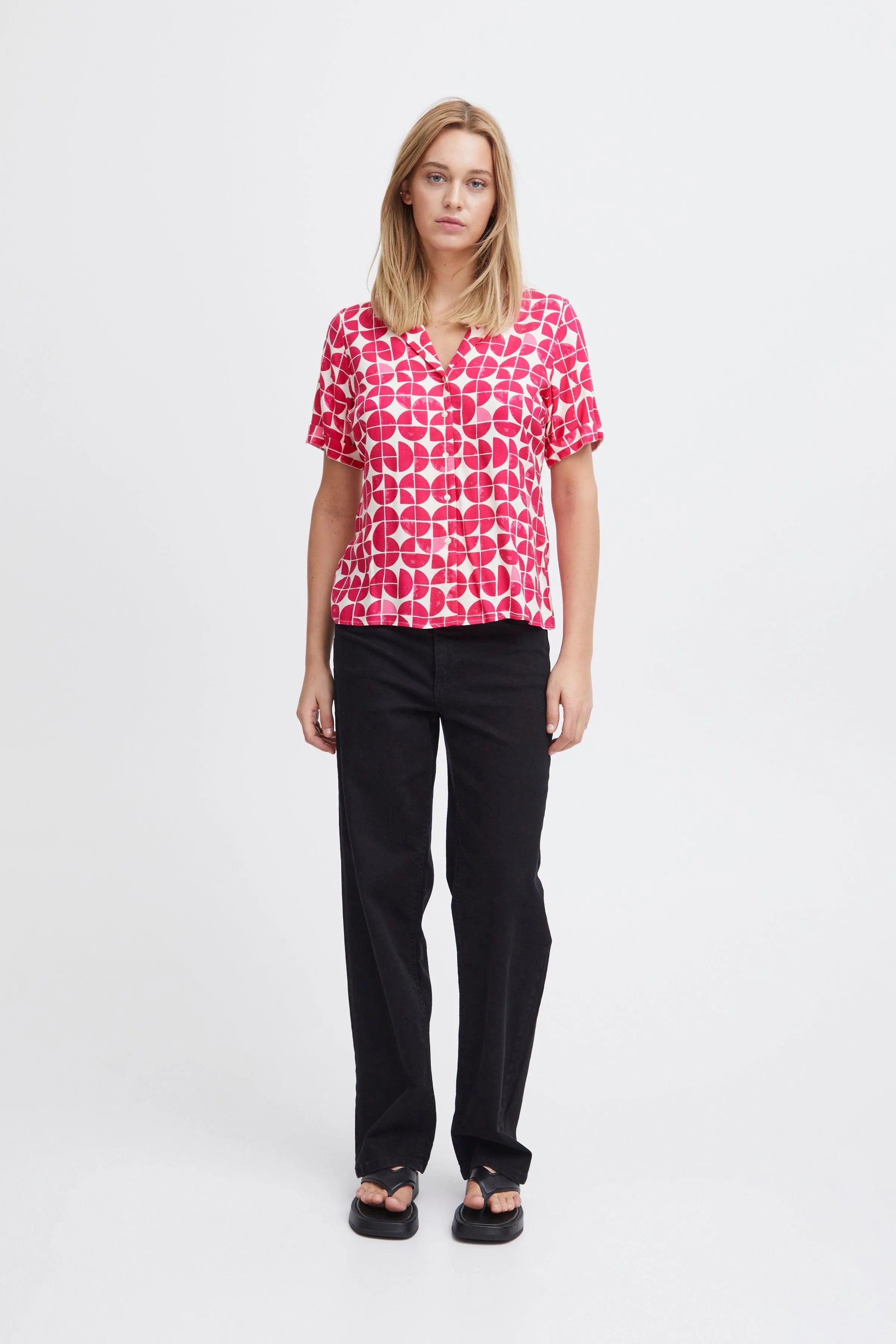 Blusa ICHI Nasreen Love Potion - ECRU