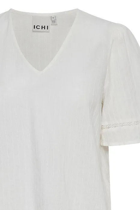 Blusa ICHI Talmar Cloud Dancer - ECRU