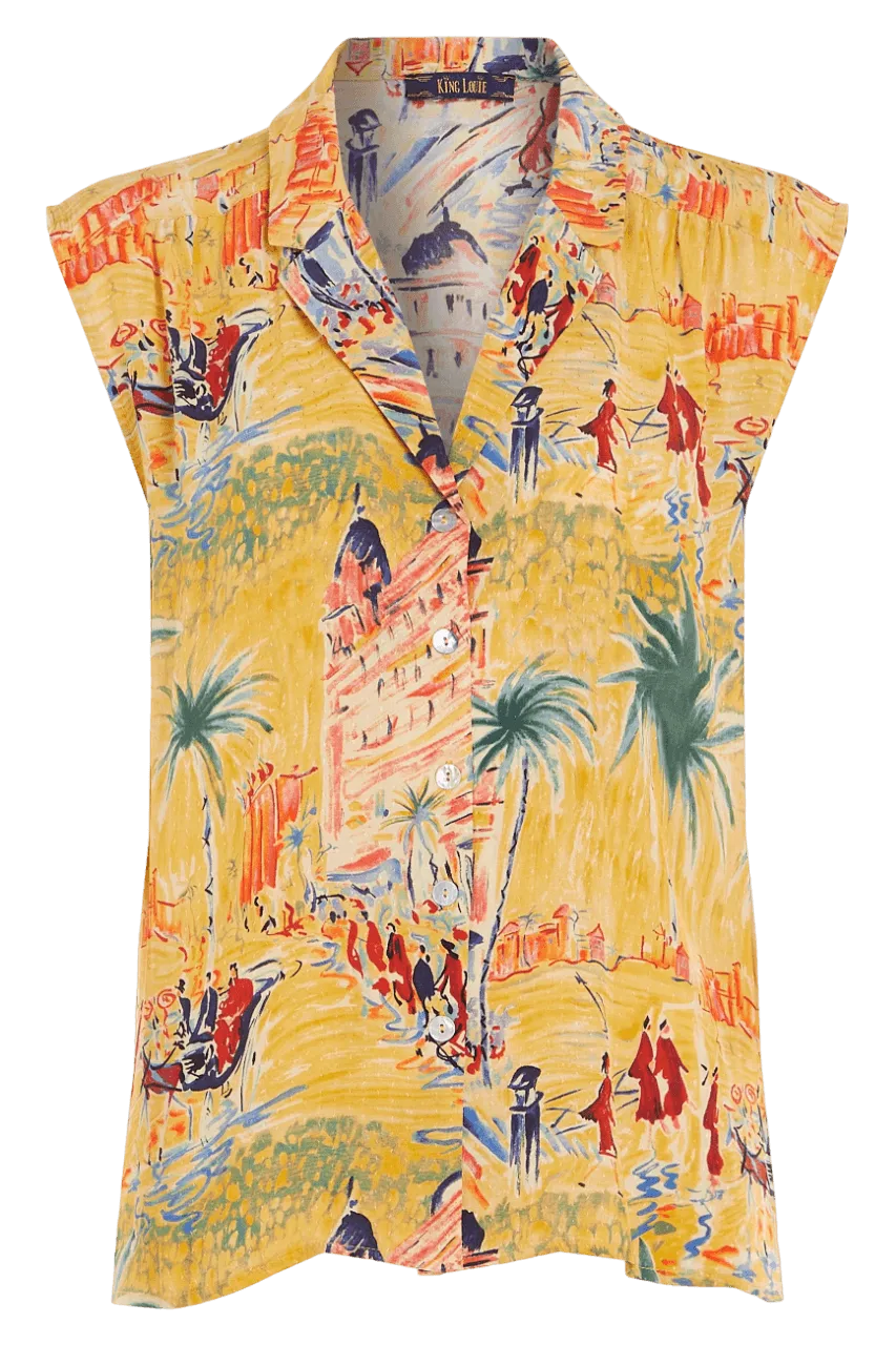 Blusa King Louie July Serafini Tuscan Yellow - ECRU