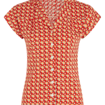 Blusa King Louie Lowe Fiery Red - ECRU