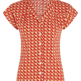Blusa King Louie Lowe Fiery Red - ECRU
