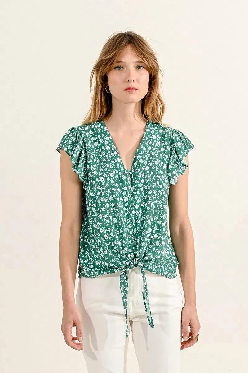 Blusa Molly Bracken Green Diane - ECRU