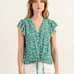 Blusa Molly Bracken Green Diane - ECRU