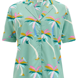 Blusa Sugarhill Santana Green Rainbow Palms - ECRU