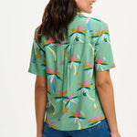 Blusa Sugarhill Santana Green Rainbow Palms - ECRU