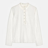 YERSE Chantal Mao Collar T-shirt