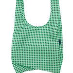 Bolsa Baggu Estándar Reciclada Green Gingham - ECRU