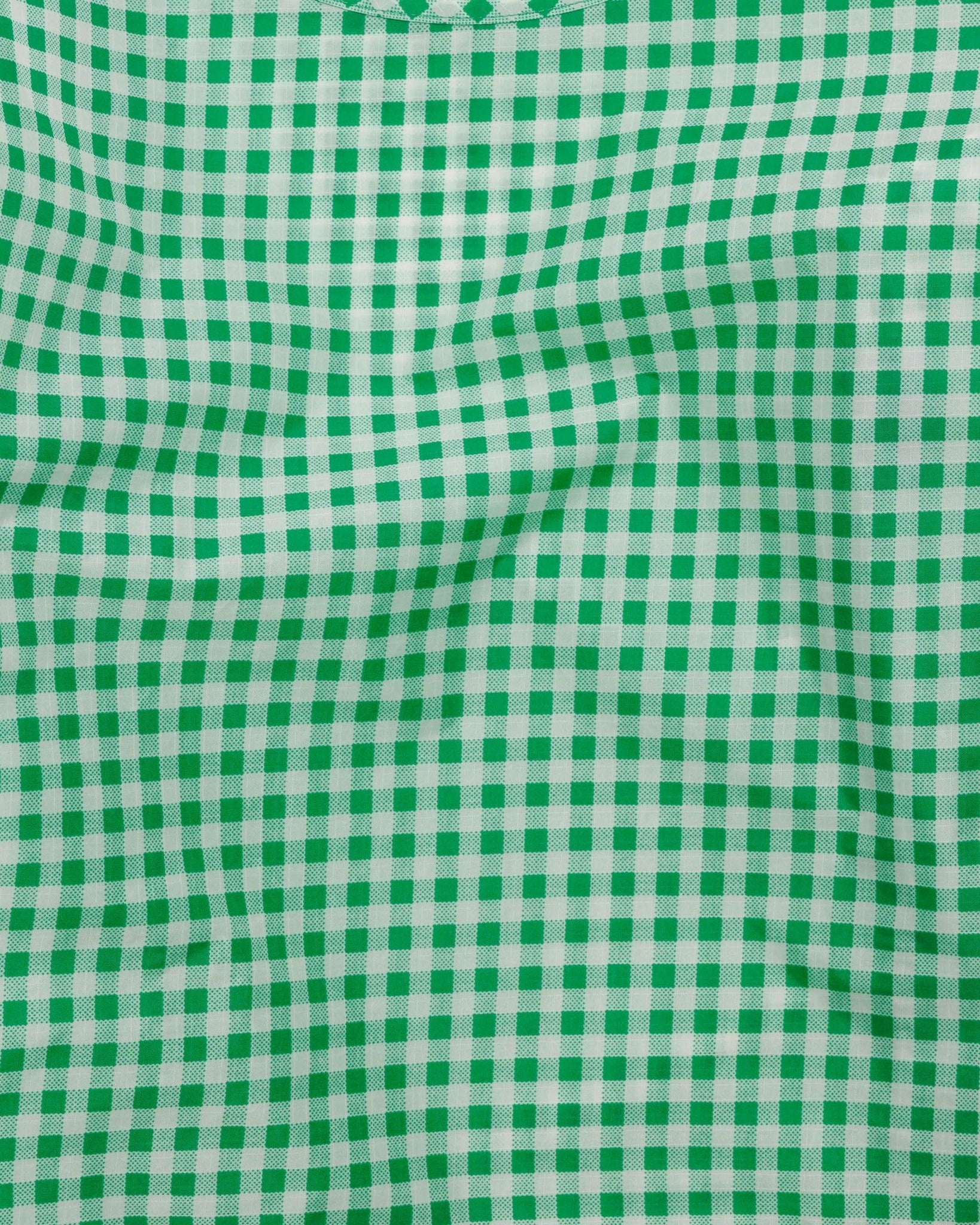 Bolsa Baggu Estándar Reciclada Green Gingham - ECRU