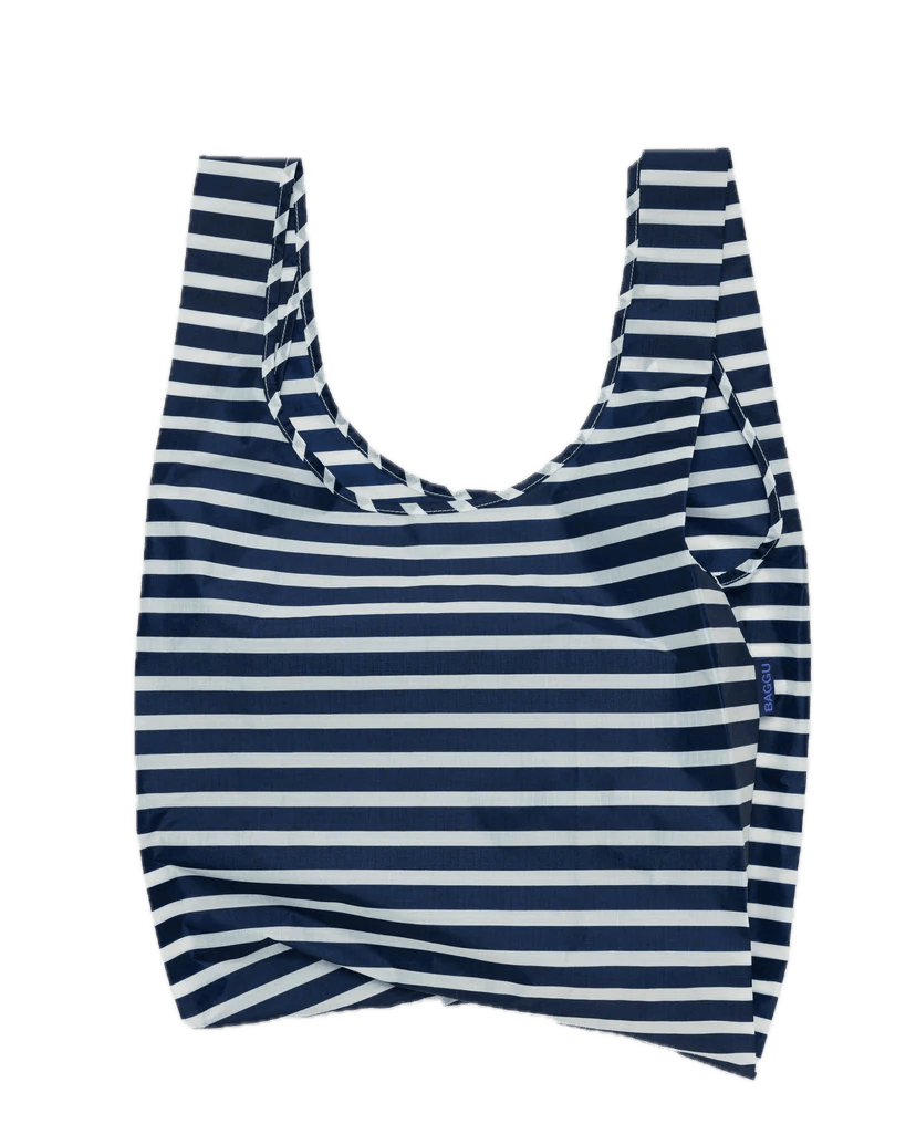 Bolsa Baggu Estándar Reciclada Navy Stripe - ECRU