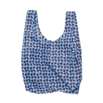 Bolsa Baggu Estándar Reciclada Wavy Gingham Blue - ECRU