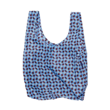 Bolsa Baggu Estándar Reciclada Wavy Gingham Blue - ECRU