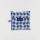Bolsa Baggu Estándar Reciclada Wavy Gingham Blue - ECRU