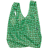 Bolsa Baggu Estándar Reciclada Wavy Gingham Green - ECRU
