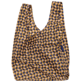 Bolsa Baggu Estándar Reciclada Wavy Gingham Peach - ECRU