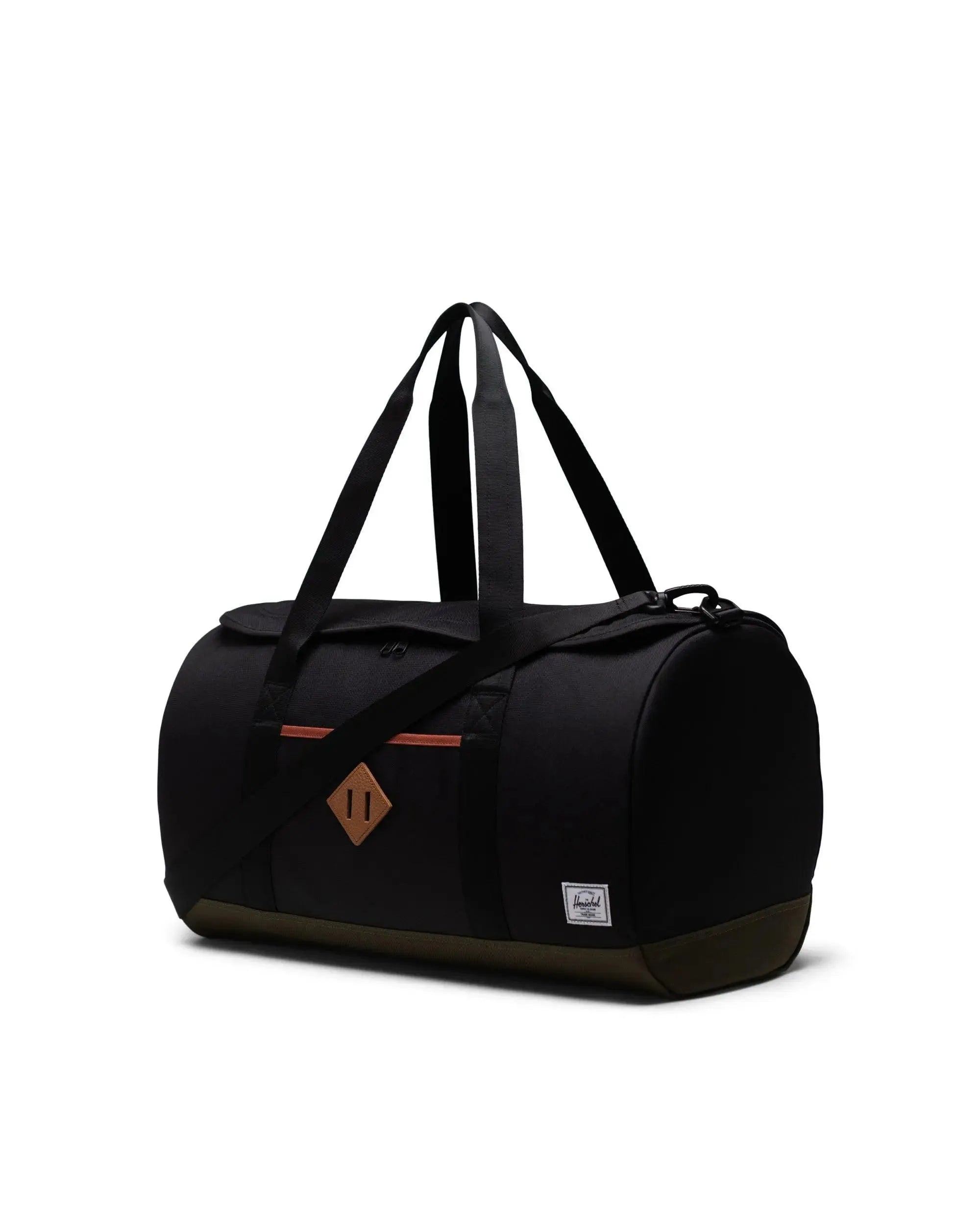 Bolsa Herschel Heritage Duffle Black Ivy Green Chutney - ECRU