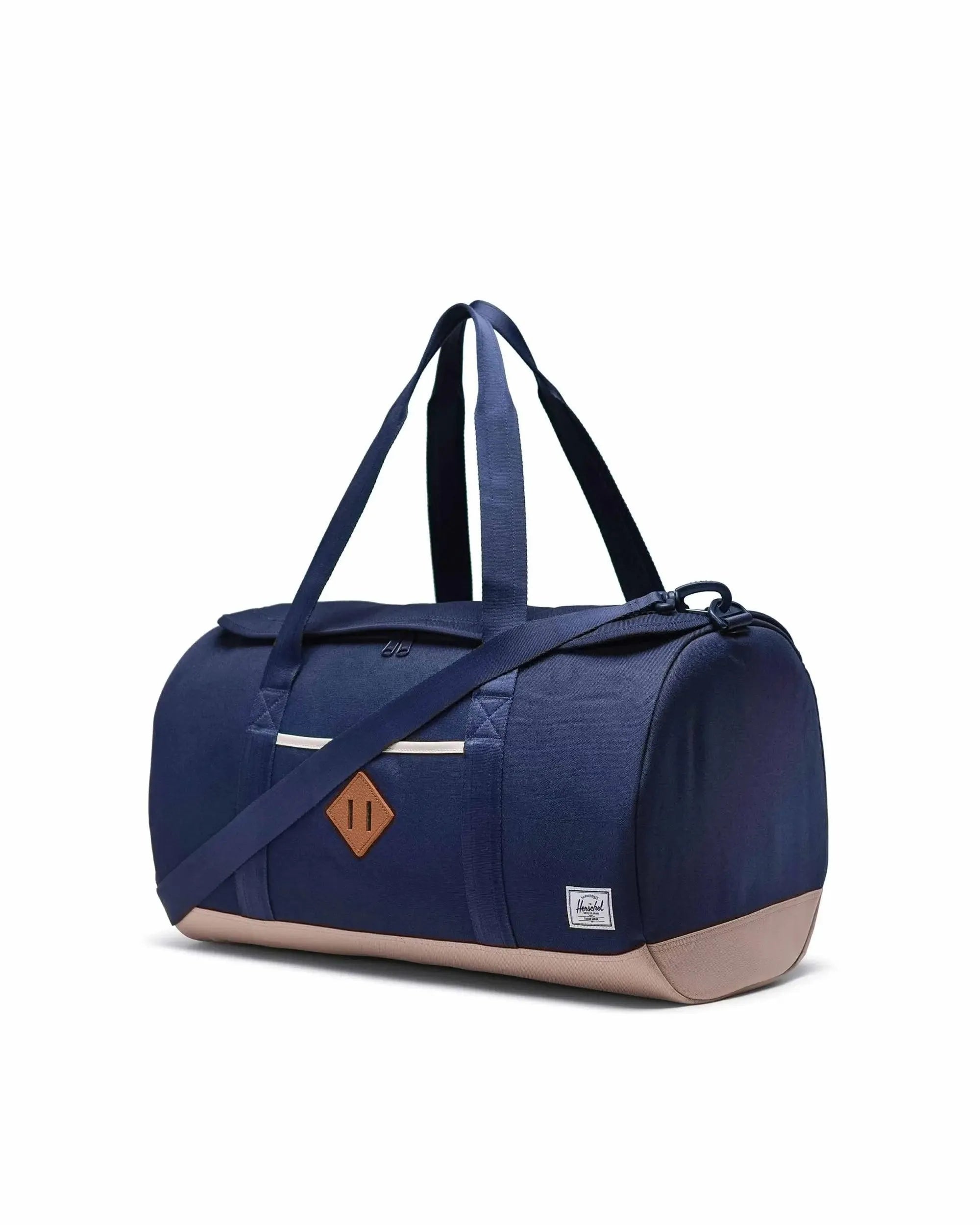 Bolsa Herschel Heritage Duffle Peacoat Light Taupe Whitecap Gray - ECRU