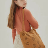 Bolso 24colours de pana Smiley - ECRU