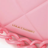 LOLA CASADEMUNT Quilted Shoulder Bag Pink 