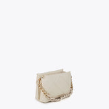 LOLA CASADEMUNT Quilted Shoulder Bag in Ecru 
