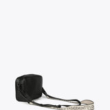 Bolso LOLA CASADEMUNT Bandolera Monograma Efecto Piel Negro