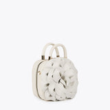 LOLA CASADEMUNT Flower Bag Raw Leather Effect 