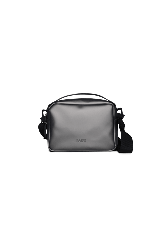 Bolso Rains Box Bag Metallic Grey - ECRU