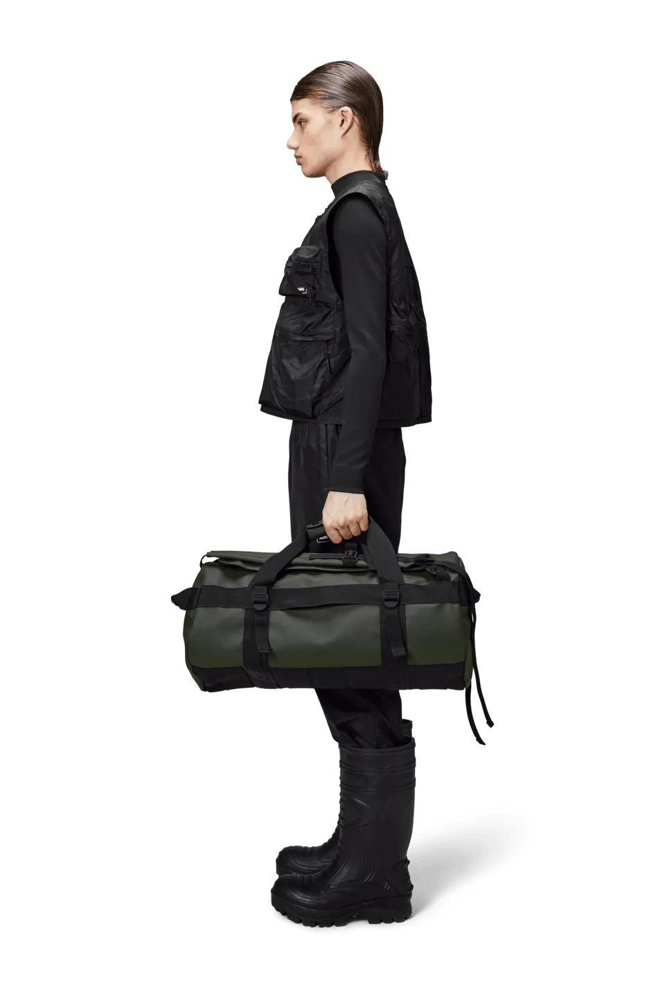 Bolso Rains Texel Duffel Small Verde - ECRU