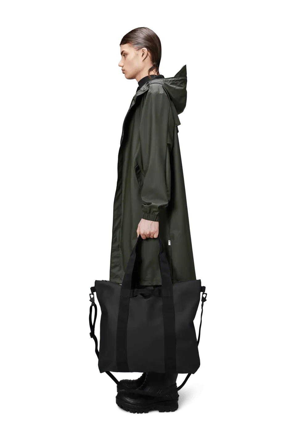 Bolso Rains Tote Bag Black - ECRU