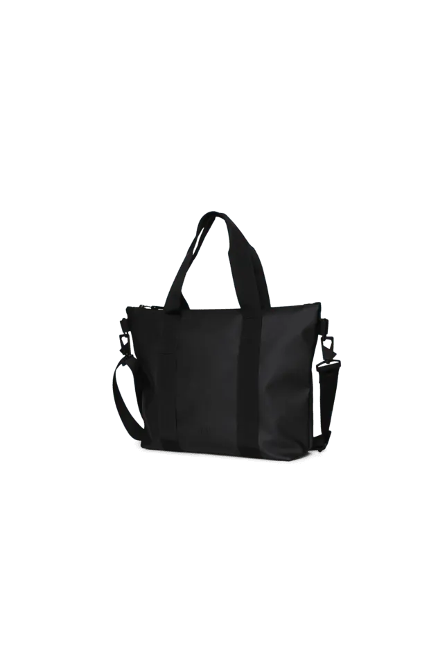 Bolso Rains Tote Bag Micro Black - ECRU