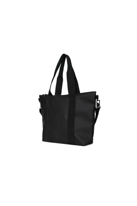 Bolso Rains Tote Bag Mini Black - ECRU