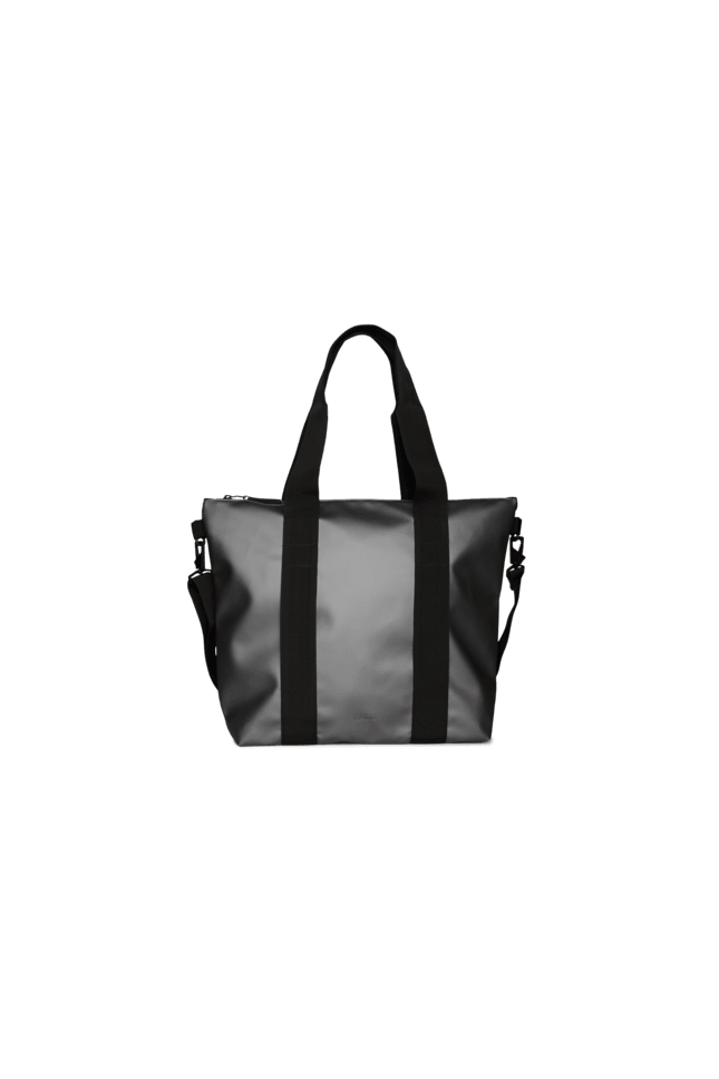 Bolso Rains Tote Bag Mini Metallic Grey - ECRU