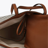 LOLA CASADEMUNT Striped Combined Shopper Bag 