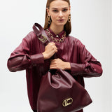 Bolso LOLA CASADEMUNT Shopper Ffecto Piel con Logo LC Ovalado