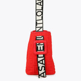 LOLA CASADEMUNT Shopper Tasche Rot Monogramm Stoff 