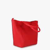 LOLA CASADEMUNT Unstrukturierte Shopper-Tasche Rotes Monogramm 