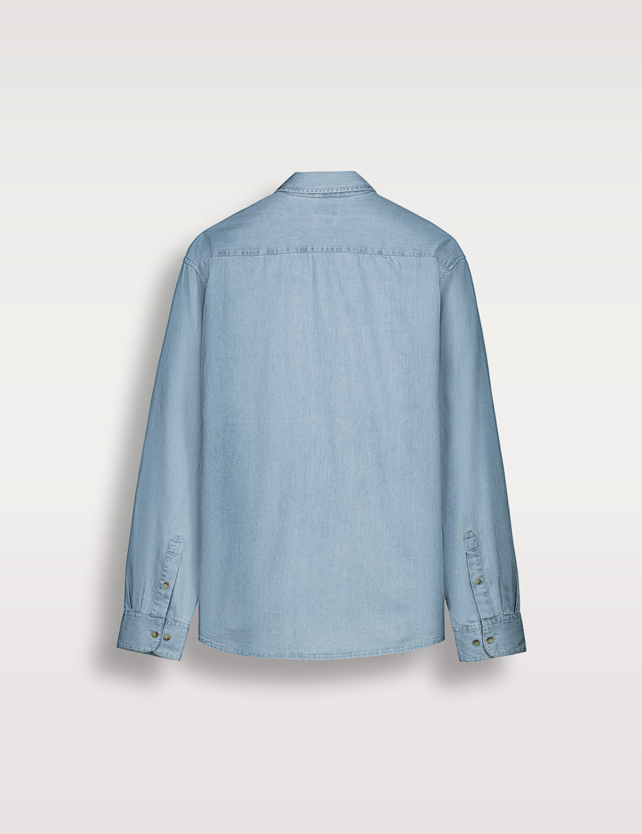 Camisa BOSTON Denim Lavado Claro, vista posterior