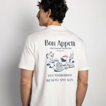 Camiseta Boston Bon Appétit Blanco Roto, modelo vista frontal