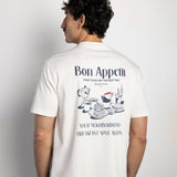 Camiseta Boston Bon Appétit Blanco Roto, modelo vista frontal