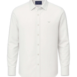 Camisa Boston de Algodón y Tencel Tintada Blanco, vista de producto
