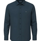 Camisa Boston de Algodón y Tencel Tintada Azul Marino, vista de producto