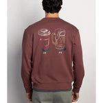 Sudadera Boston AM PM Granate Claro, modelo vista trasera